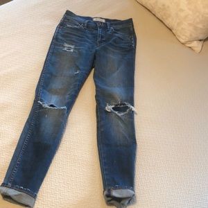 Madewell High Waist Distressed skinny Jeans